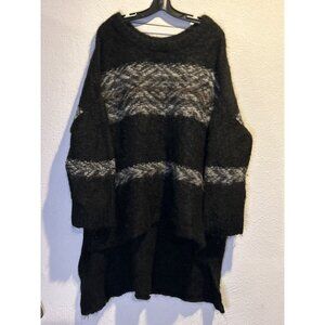 FREE PEOPLE Oversized XS Knit Sweater Black Mohair
